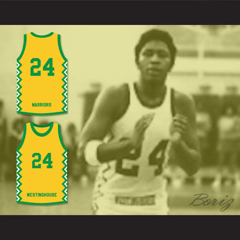 Mark Aguirre 24 George Westinghouse College Prep Warriors Basketball Jersey 1