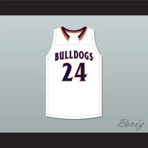 Mark Williams 24 Norfolk Academy Bulldogs White Basketball Jersey 2
