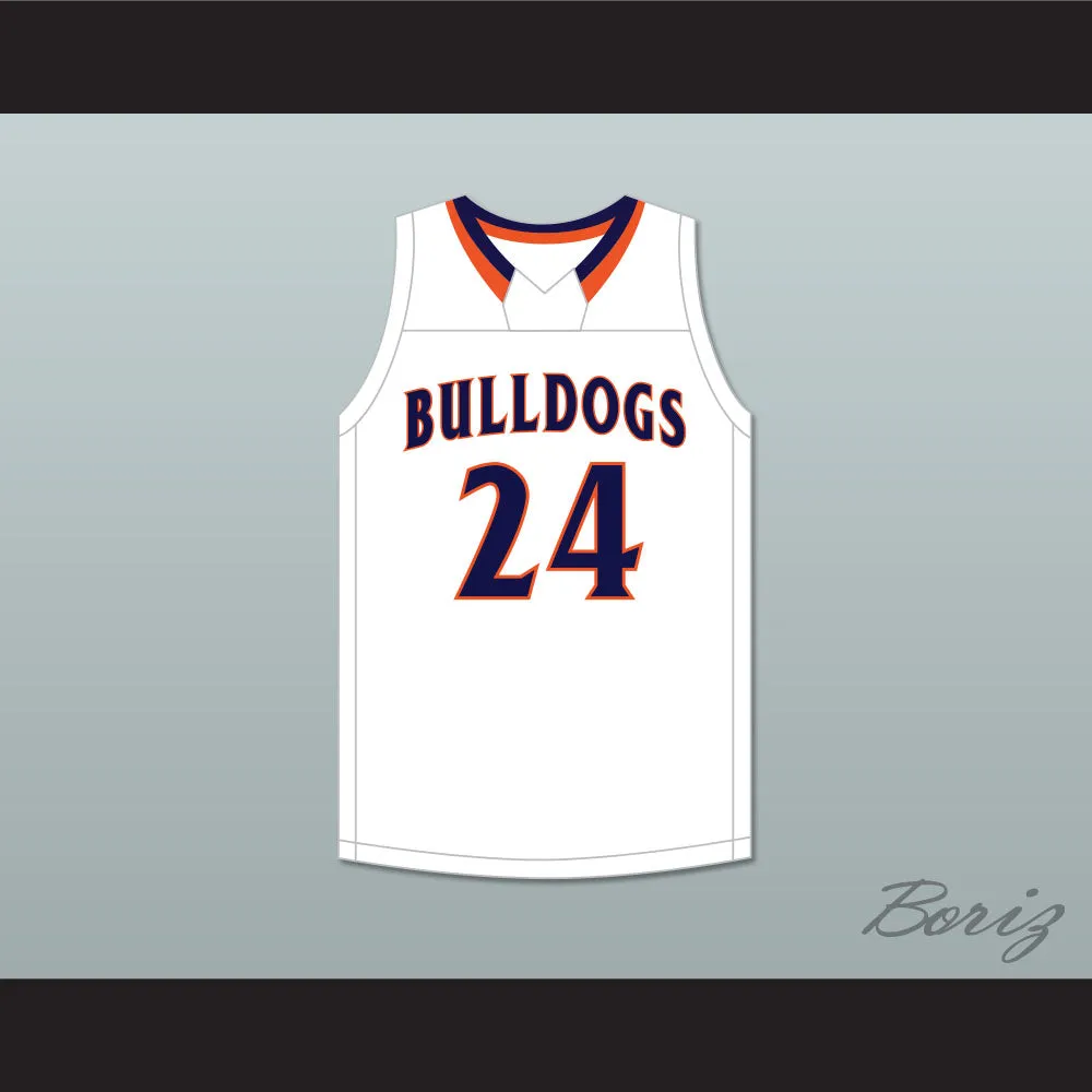 Mark Williams 24 Norfolk Academy Bulldogs White Basketball Jersey 2