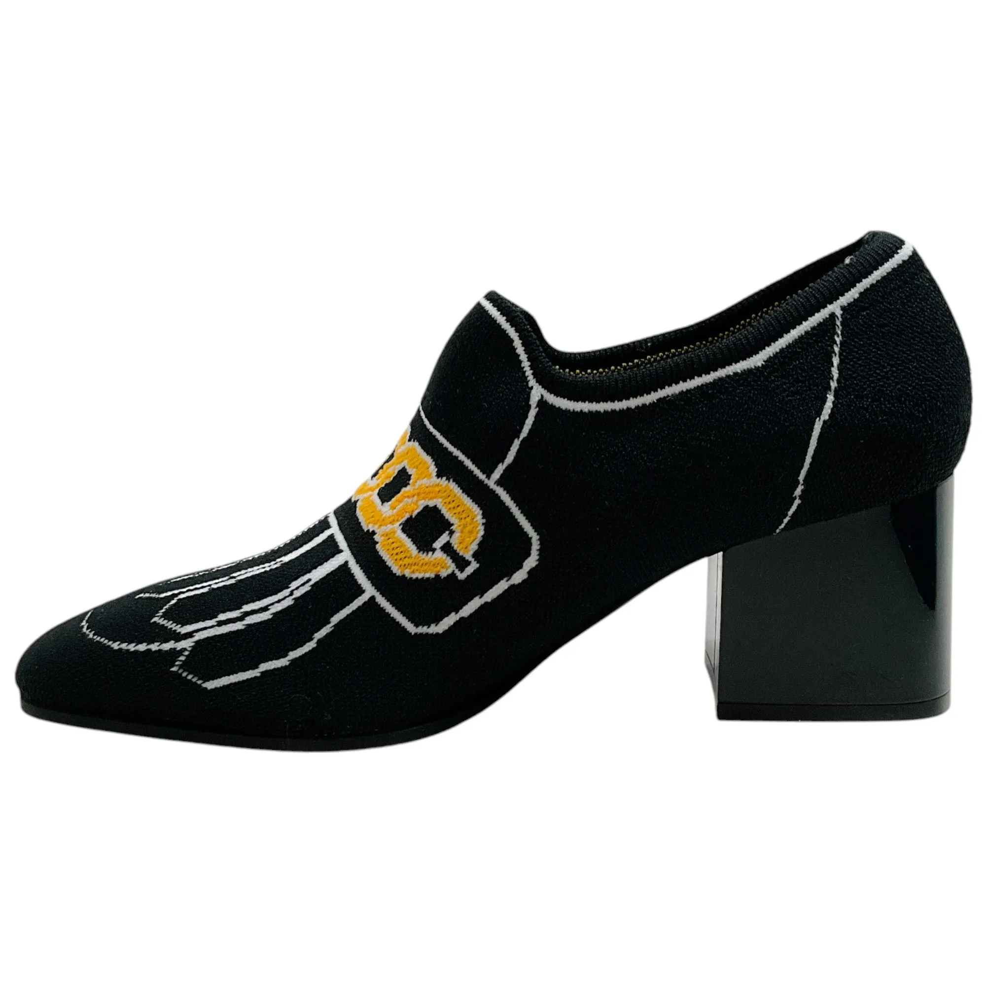 Marni Black / Lily White Low Sock Loafer Pumps