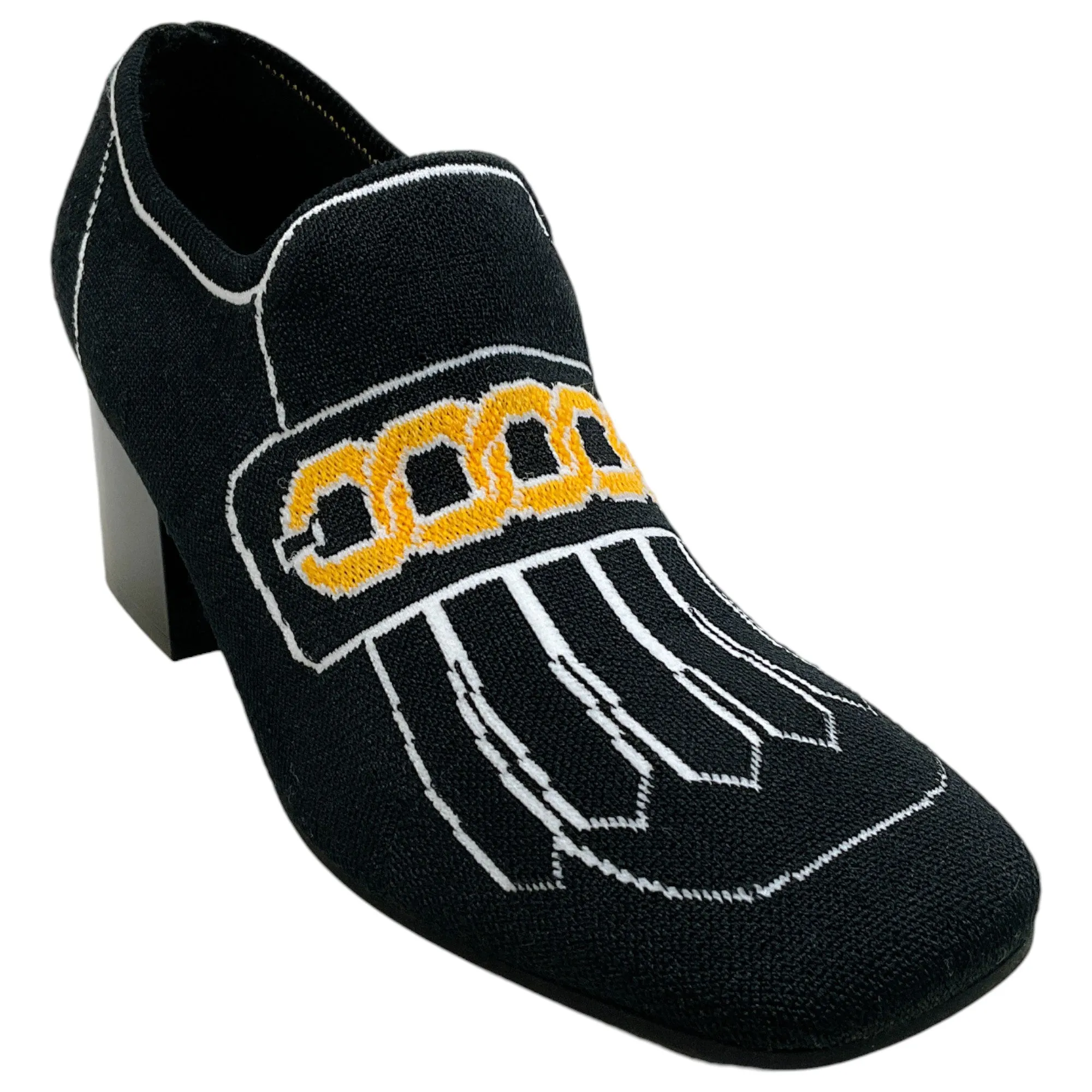Marni Black / Lily White Low Sock Loafer Pumps