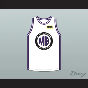 Martin Payne 23 Morris Brown College White Basketball Jersey with Martin Patch