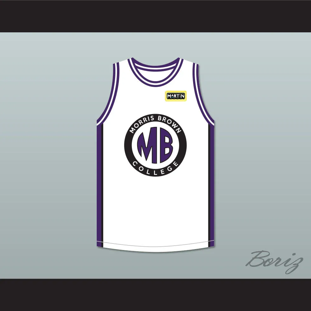 Martin Payne 23 Morris Brown College White Basketball Jersey with Martin Patch