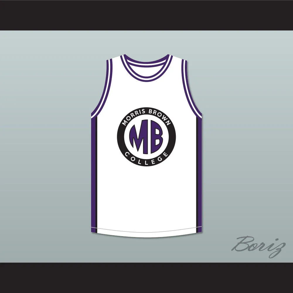 Martin Payne 23 Morris Brown College White Basketball Jersey