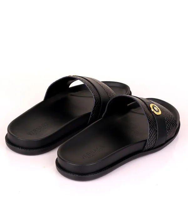 Medusa Crested Logo Cover Slide|Black
