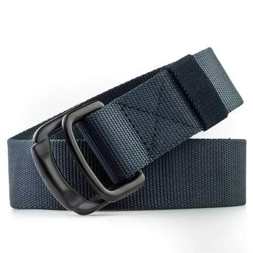 Men Casual Metal Buckle Nylon Belt