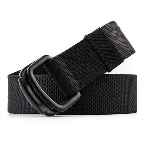 Men Casual Metal Buckle Nylon Belt