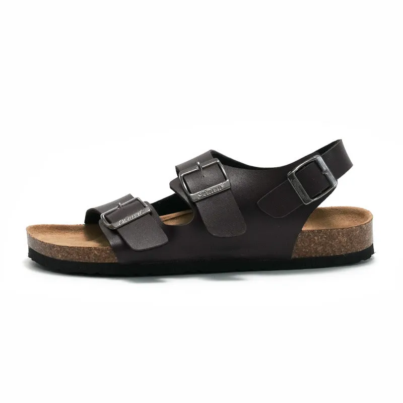 Men’s and Women’s Three Buckle Cork Sandals for Summer
