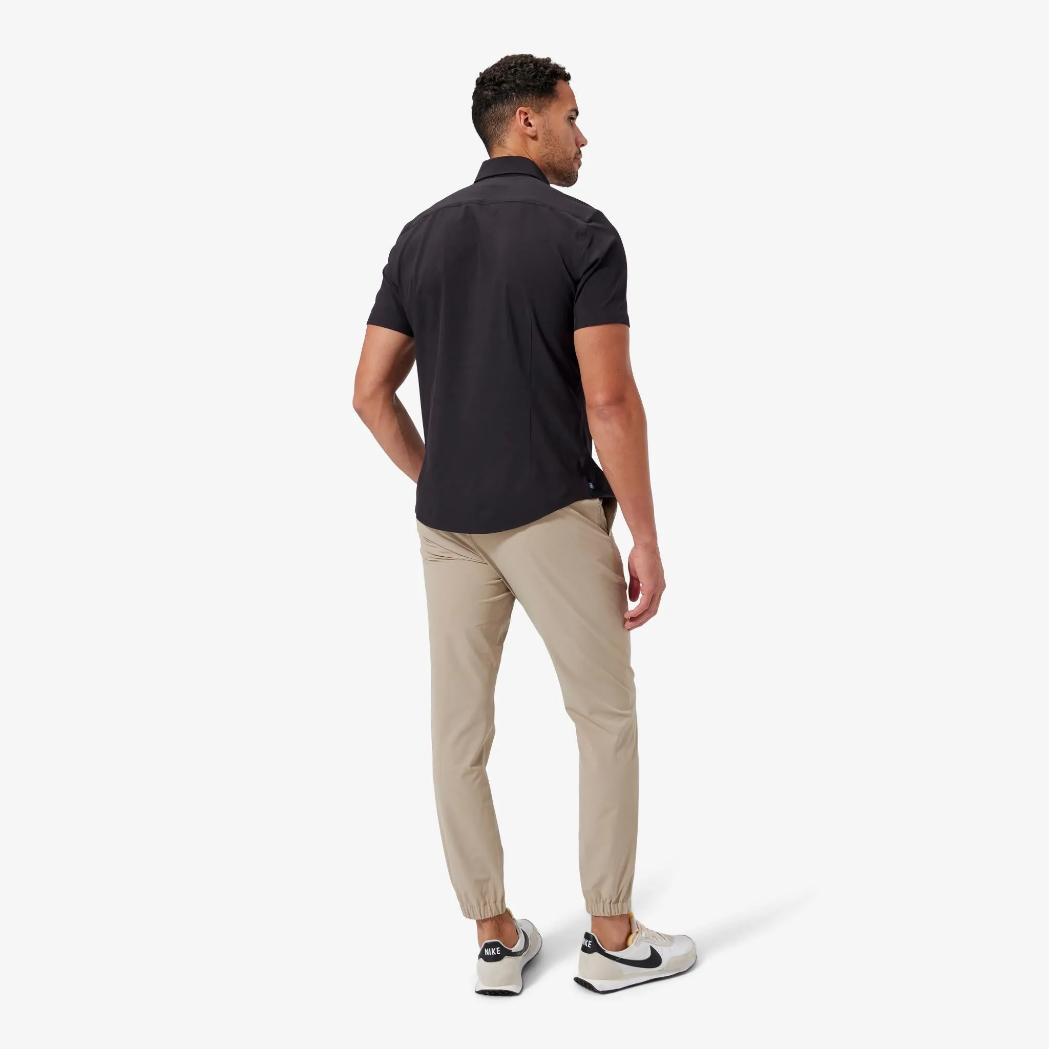 Men's Mizzen   Main | Leeward Trim Short Sleeve | Black Solid