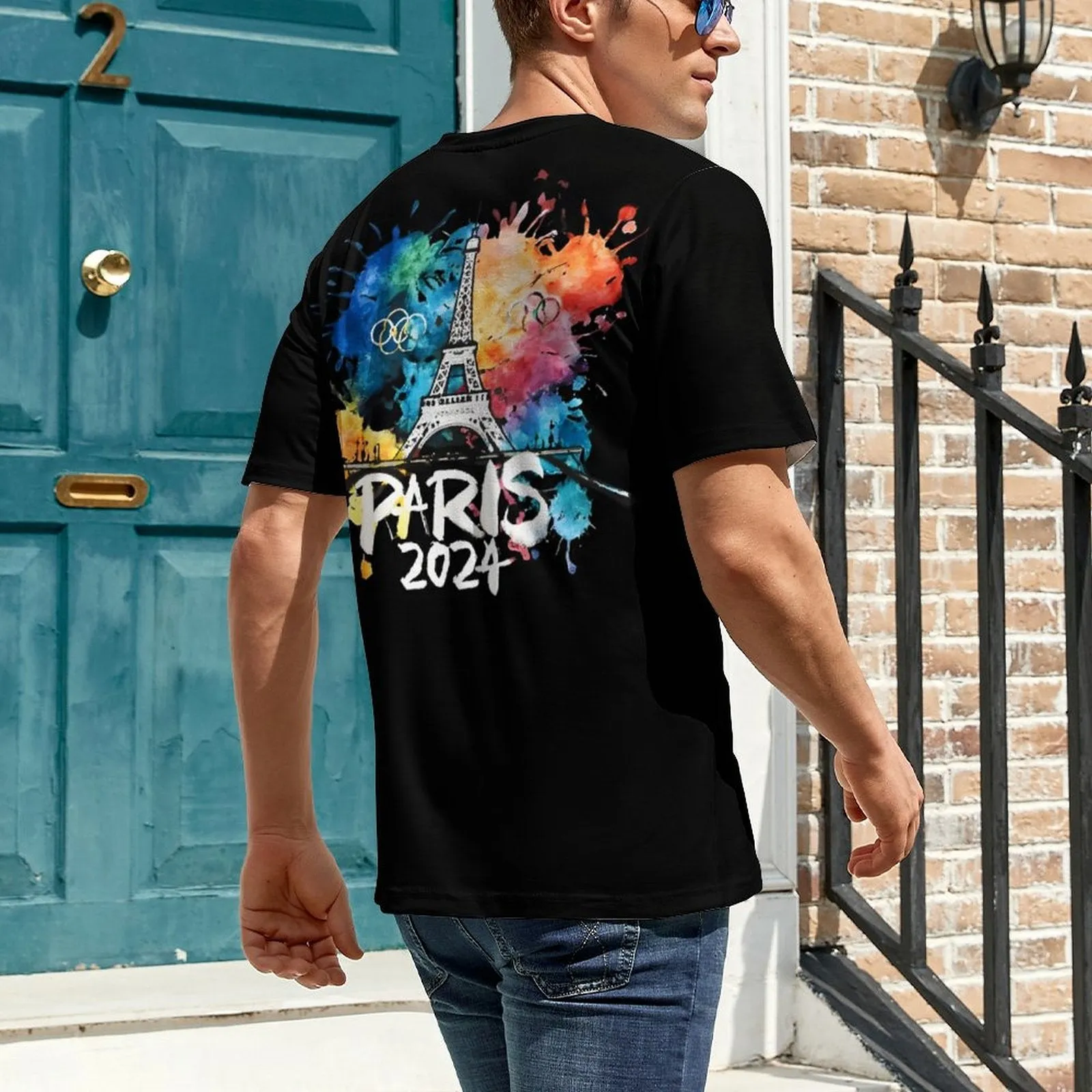 Men's Round Neck 2024 Olympic France Casual T-Shirt 2404000531