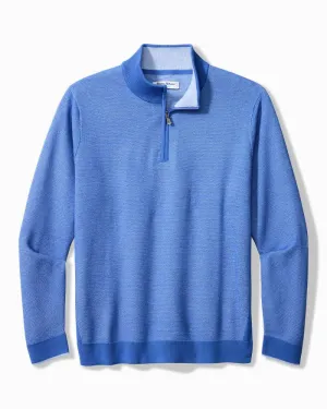 Men's Tommy Bahama |  Coolside IslandZone® Half-Zip | Mountain Bluebell