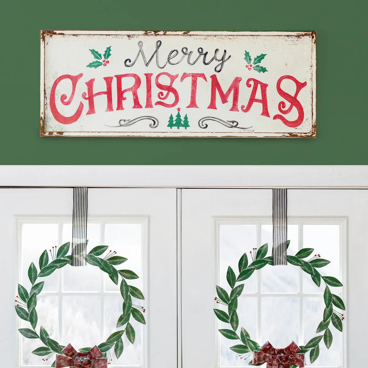 Merry Christmas Iron Plaque