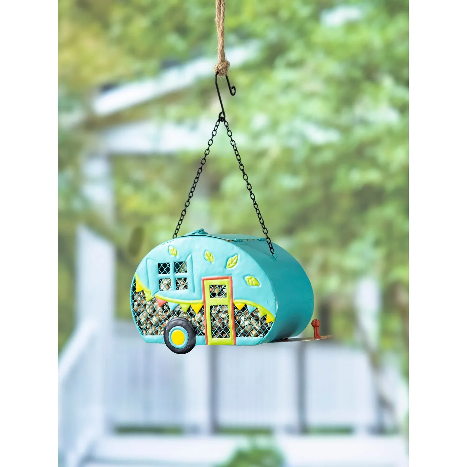 Metal Camper Birdfeeder,59n97