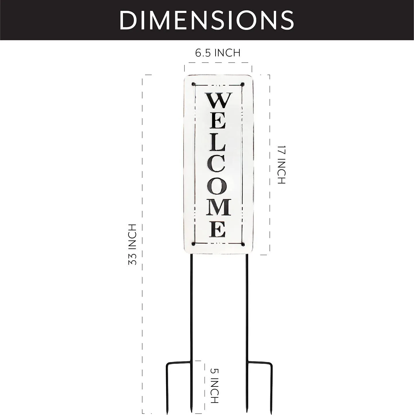 Metal Outdoor Welcome Sign (Case of 12)