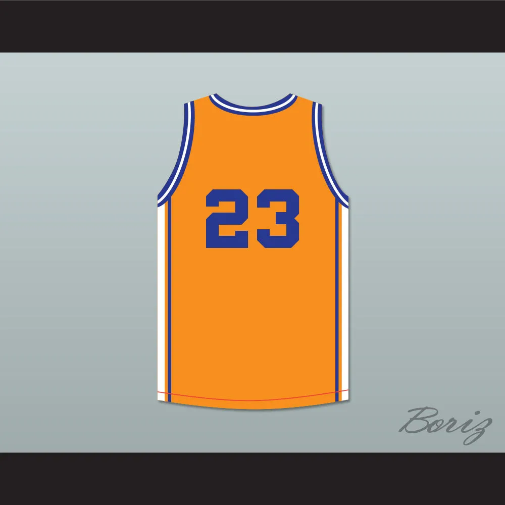 Michael Jordan 23 ACB 1990 Barcelona Exhibition Game Orange Basketball Jersey 1