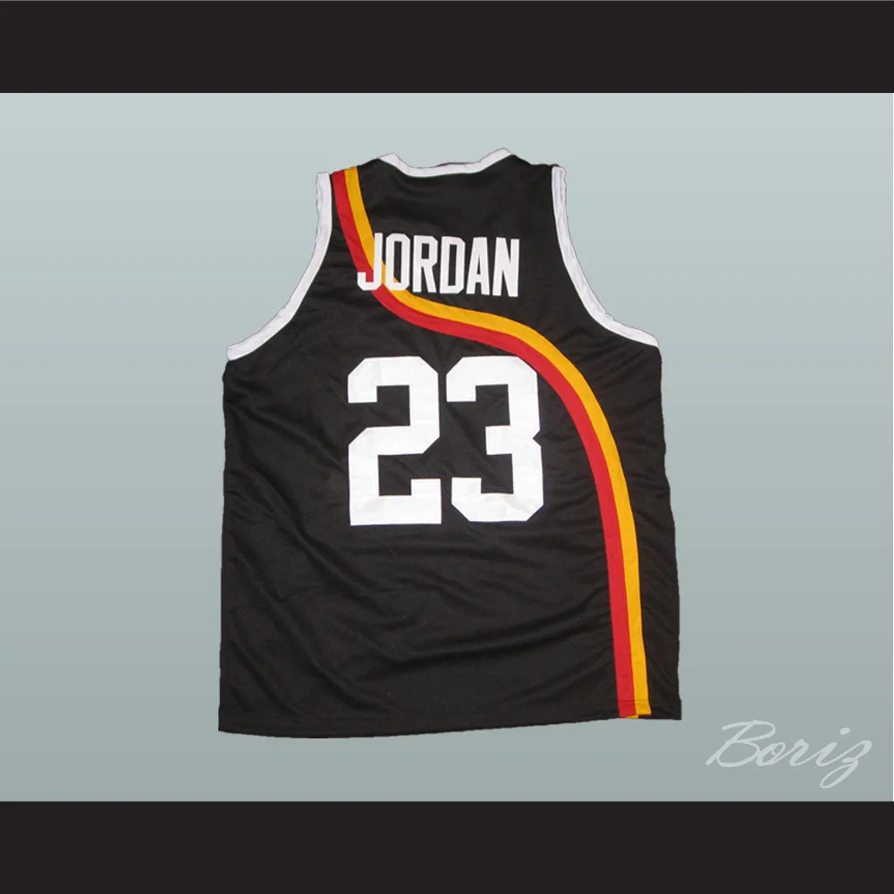 Michael Jordan 23 Roswell Rayguns Black Basketball Jersey
