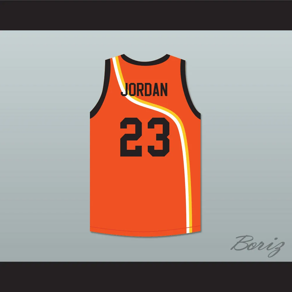 Michael Jordan 23 Roswell Rayguns Orange Basketball Jersey