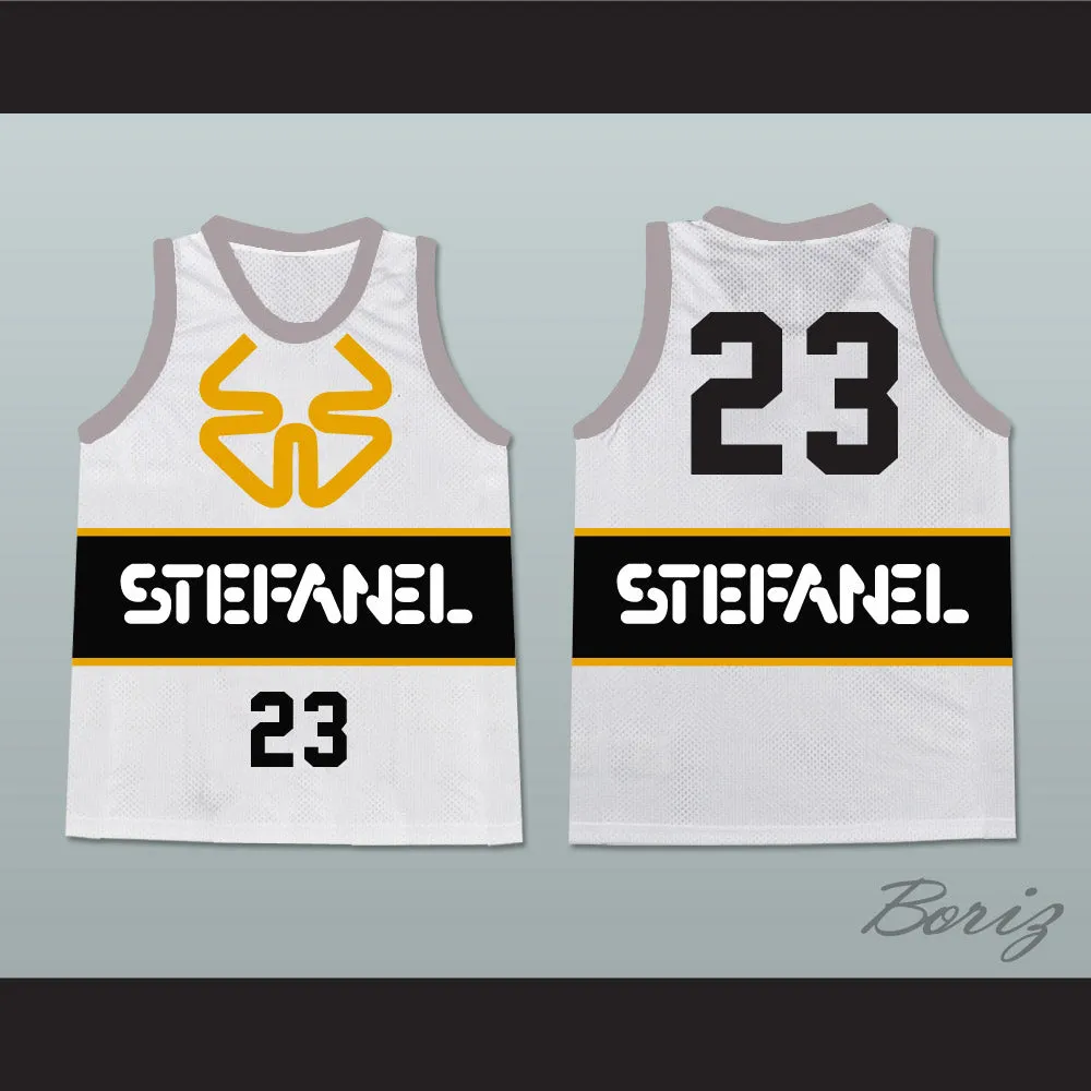 Michael Jordan 23 Stefanel Trieste Italian White Basketball Jersey