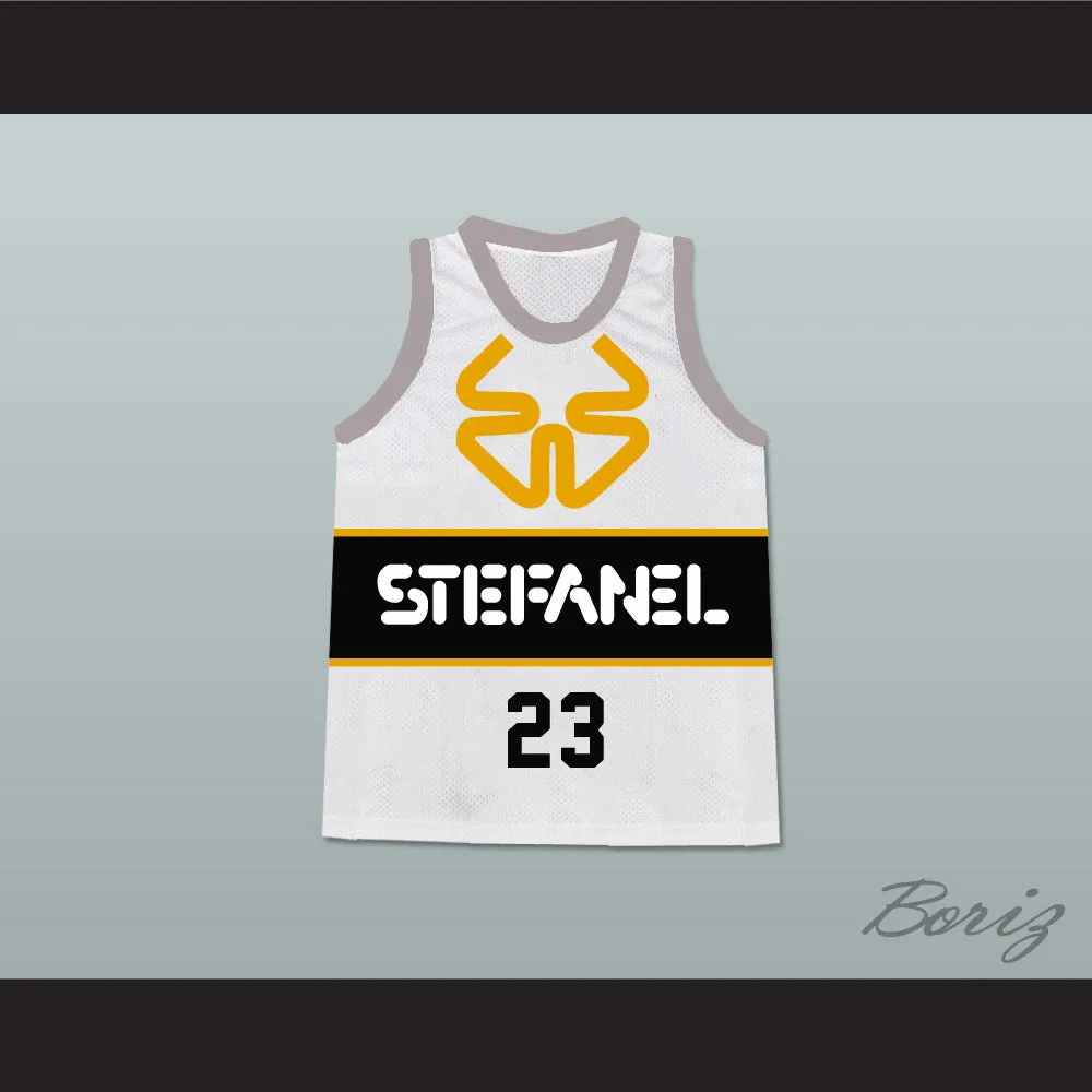 Michael Jordan 23 Stefanel Trieste Italian White Basketball Jersey