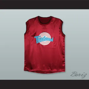 Michael Jordan 23 Tune Squad Maroon Silk Basketball Jersey