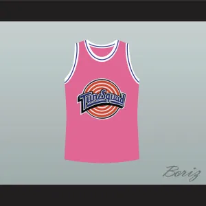 Michael Jordan 23 Tune Squad Pink Basketball Jersey