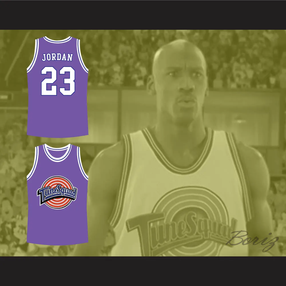 Michael Jordan 23 Tune Squad Purple Basketball Jersey