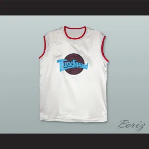 Michael Jordan 23 Tune Squad White Silk Basketball Jersey