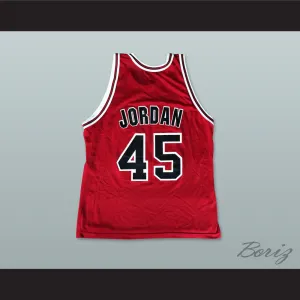 Michael Jordan 45 Post Retirement Red Basketball Jersey
