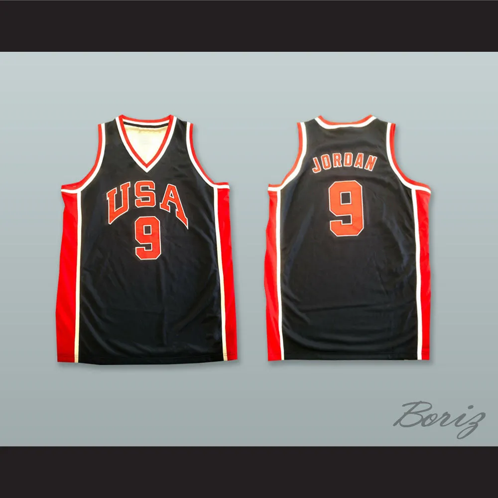 Michael Jordan 9 USA Dark Blue Basketball Jersey