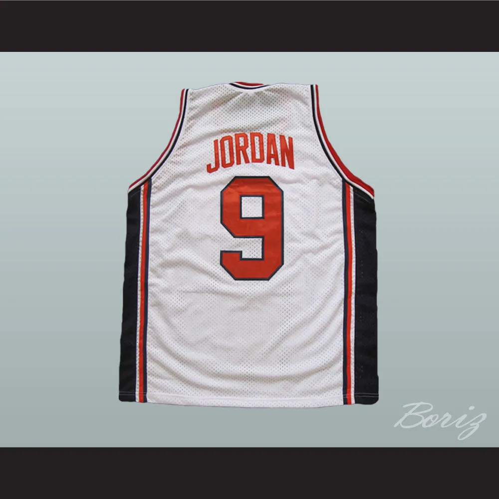 Michael Jordan 9 USA White Basketball Jersey