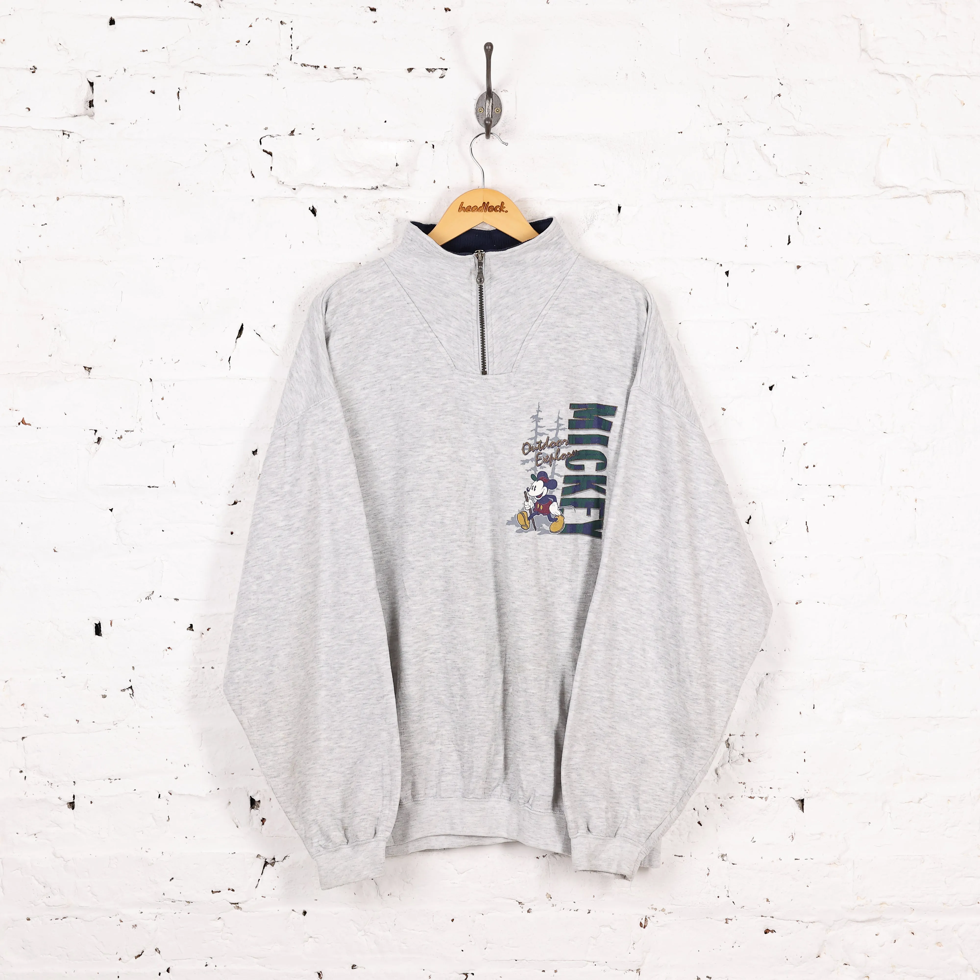Mickey Outdoor Explorer 1/4 Zip Sweatshirt - Grey - XL