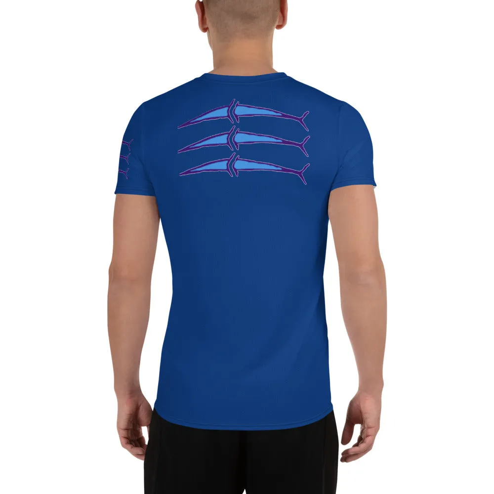 Micronesian Navigator Dolphins All-Over Print Men's Athletic T-shirt