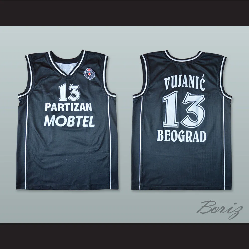 Milos Vujanic 13 KK Partizan Belgrade Basketball Jersey