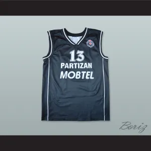 Milos Vujanic 13 KK Partizan Belgrade Basketball Jersey