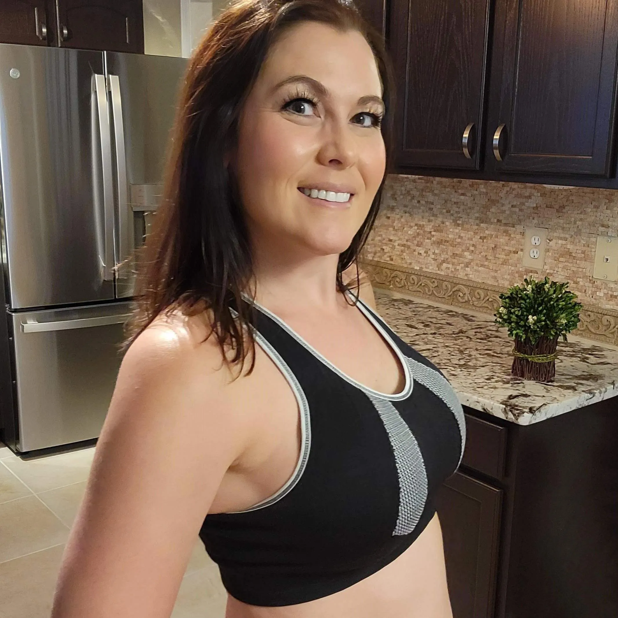 Mono B AT2575 Black Seamless Padded Sports Bra