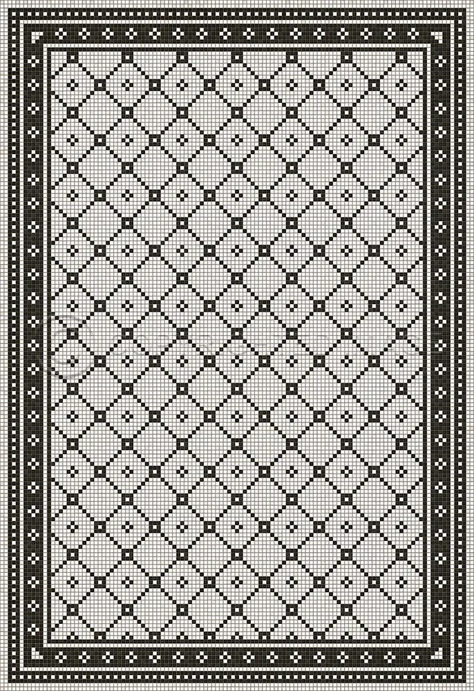 Mosaic A "Allerton Avenue" Vinyl Floorcloth - Spicher & Co.