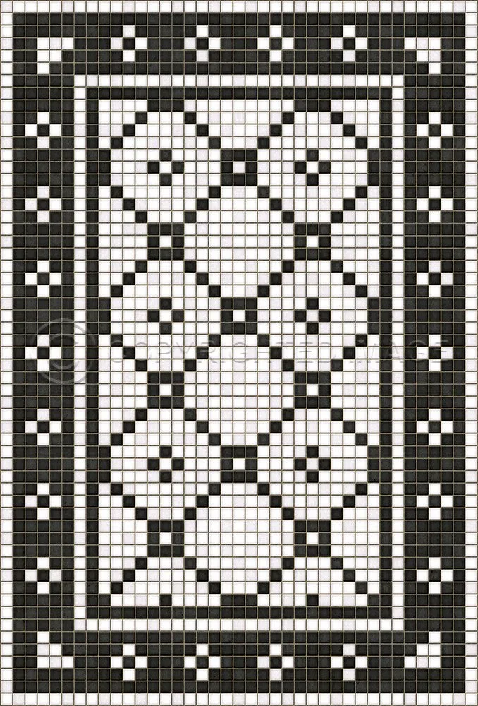 Mosaic A "Allerton Avenue" Vinyl Floorcloth - Spicher & Co.