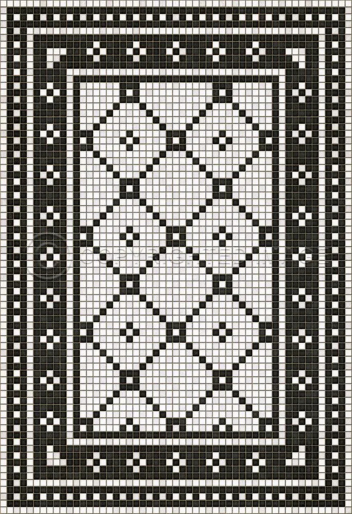 Mosaic A "Allerton Avenue" Vinyl Floorcloth - Spicher & Co.