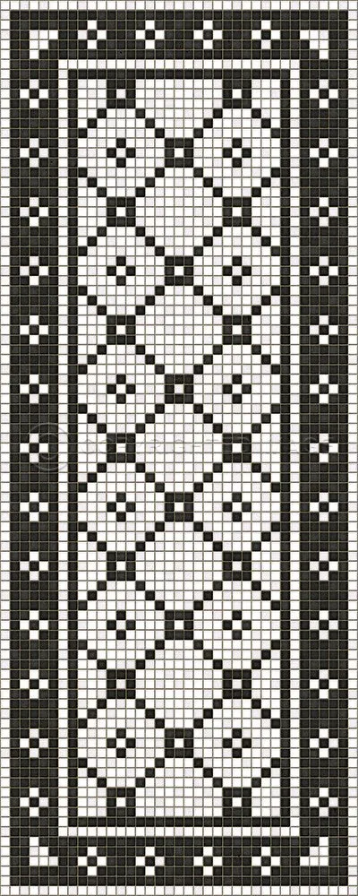 Mosaic A "Allerton Avenue" Vinyl Floorcloth - Spicher & Co.