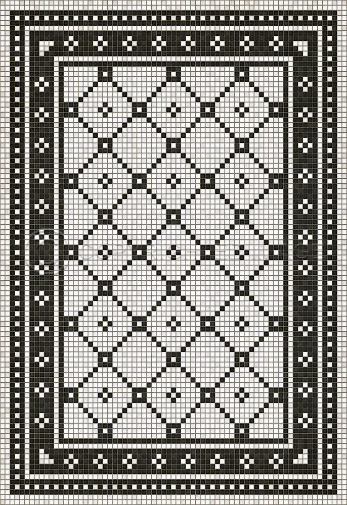Mosaic A "Allerton Avenue" Vinyl Floorcloth - Spicher & Co.