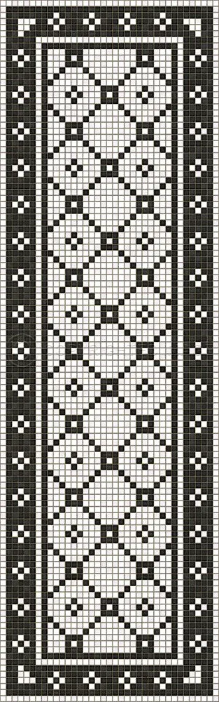 Mosaic A "Allerton Avenue" Vinyl Floorcloth - Spicher & Co.