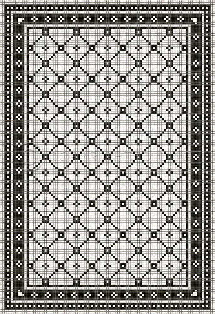 Mosaic A "Allerton Avenue" Vinyl Floorcloth - Spicher & Co.