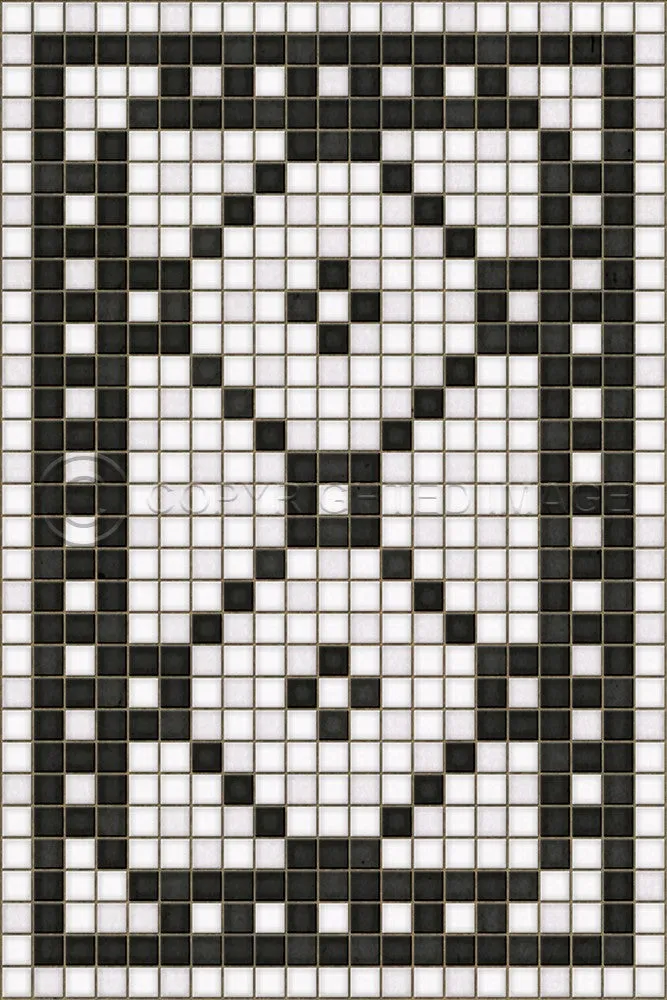 Mosaic A "Allerton Avenue" Vinyl Floorcloth - Spicher & Co.