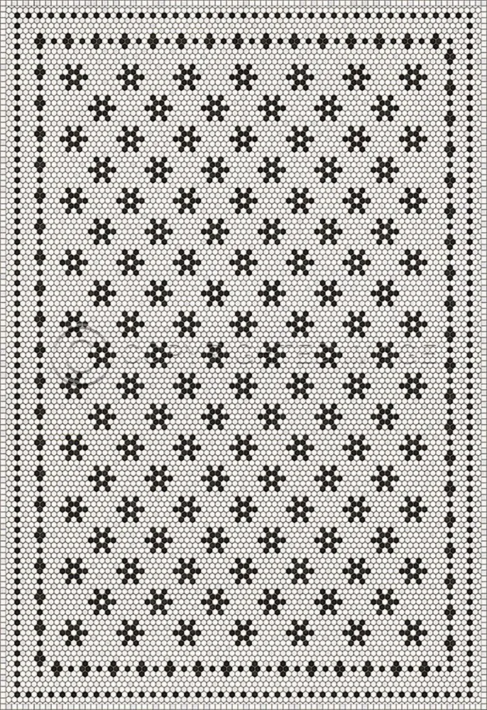 Mosaic B "Clemont Avenue" Vinyl Floorcloth - Spicher & Co.