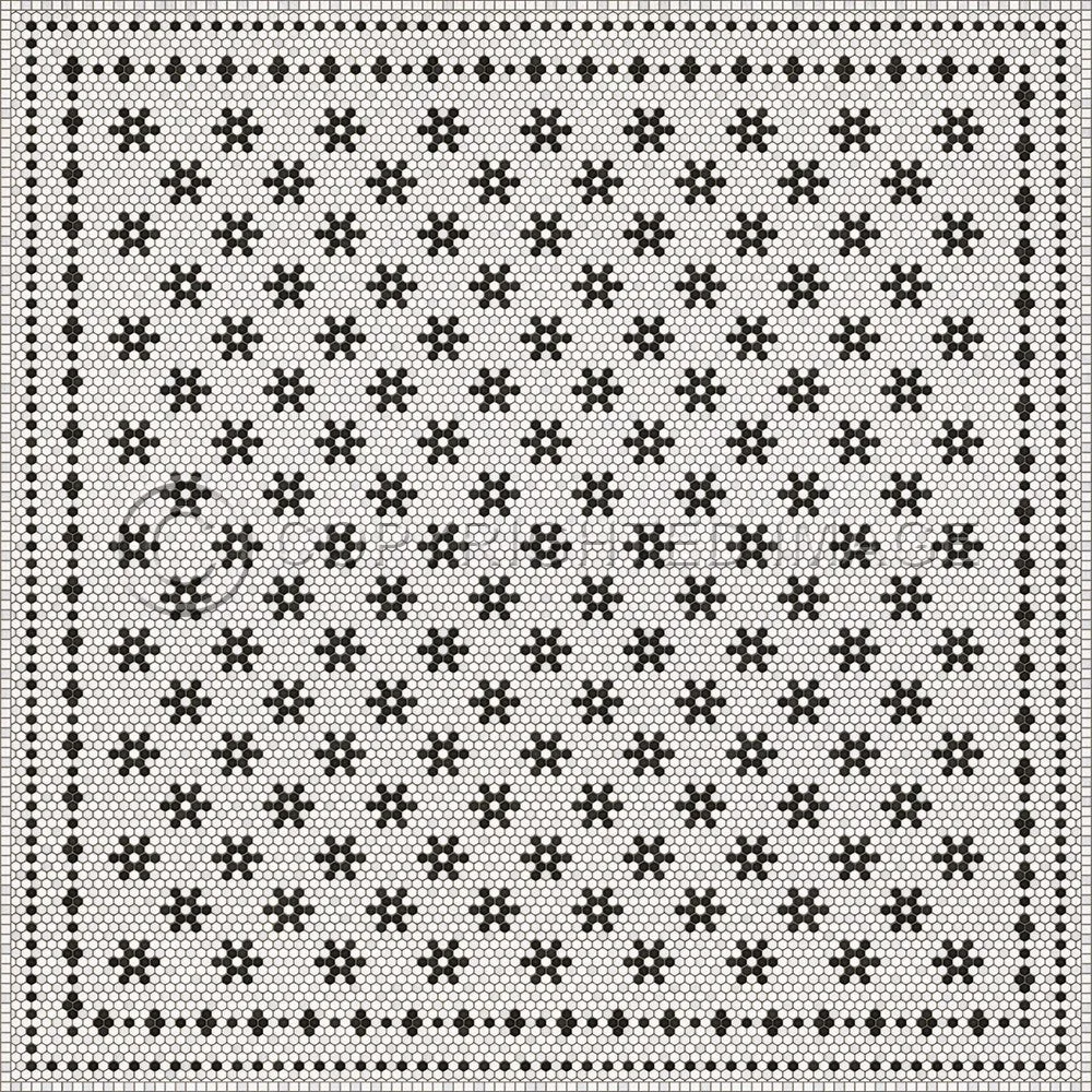 Mosaic B "Clemont Avenue" Vinyl Floorcloth - Spicher & Co.