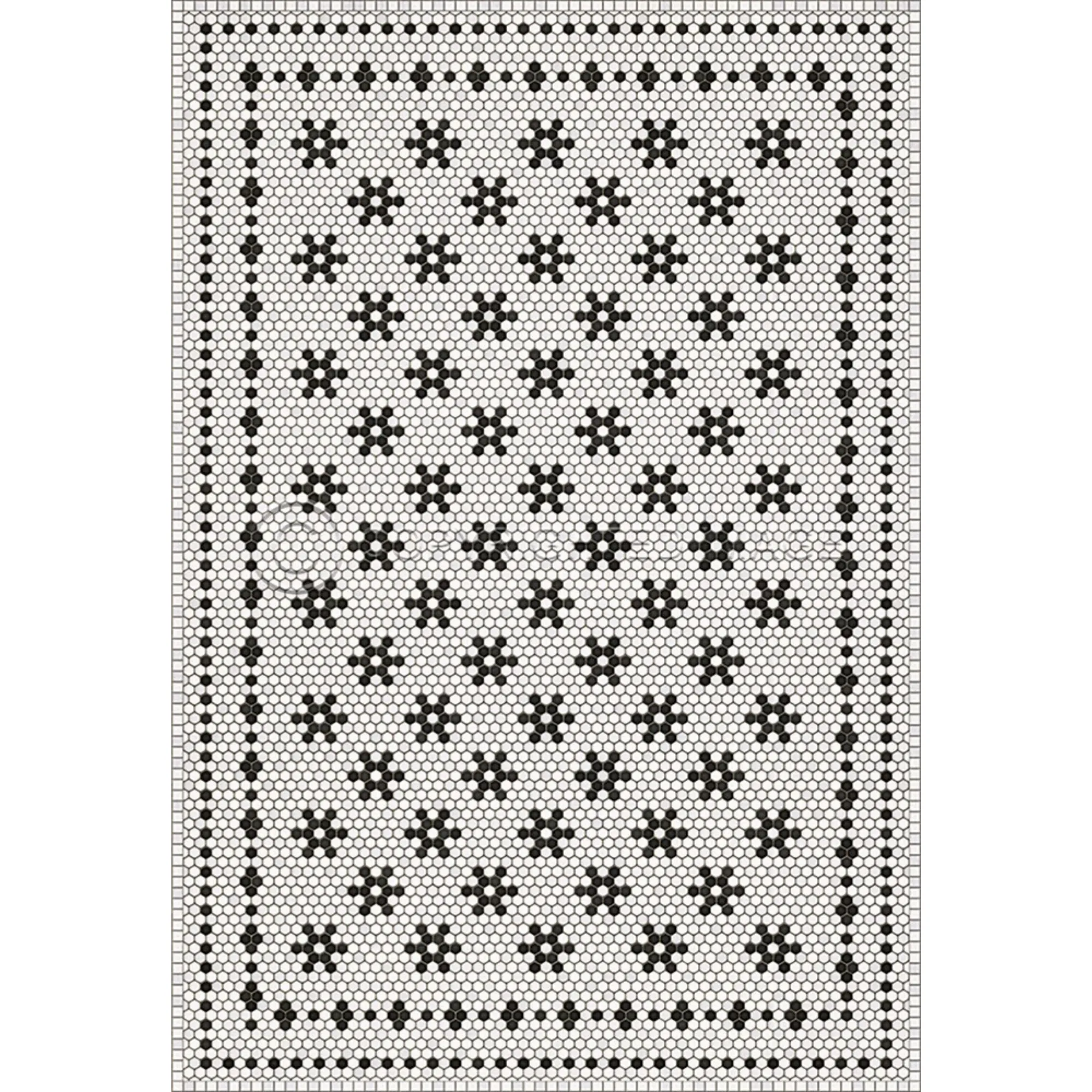 Mosaic B "Clemont Avenue" Vinyl Floorcloth - Spicher & Co.
