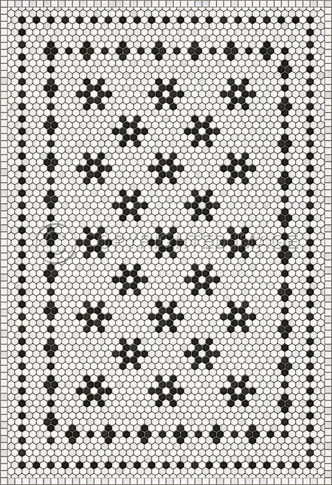 Mosaic B "Clemont Avenue" Vinyl Floorcloth - Spicher & Co.