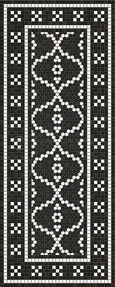 Mosaic F "Kingsbridge Road" Vinyl Floorcloth - Spicher & Co.