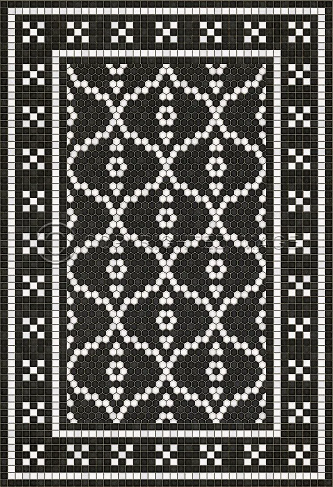 Mosaic F "Kingsbridge Road" Vinyl Floorcloth - Spicher & Co.