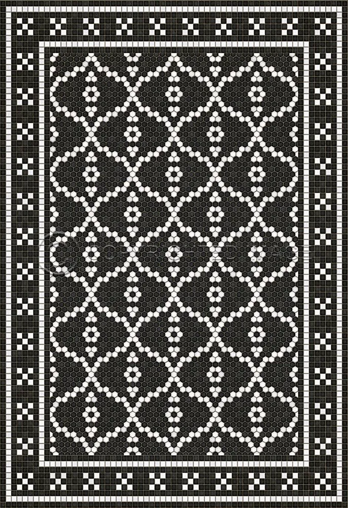 Mosaic F "Kingsbridge Road" Vinyl Floorcloth - Spicher & Co.